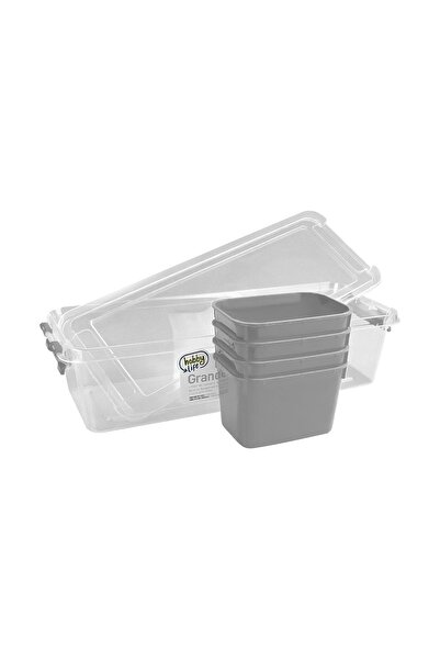MS Glassware Hobby Life 4-Compartment Deep Grand Organizer Box 3.5 Liters