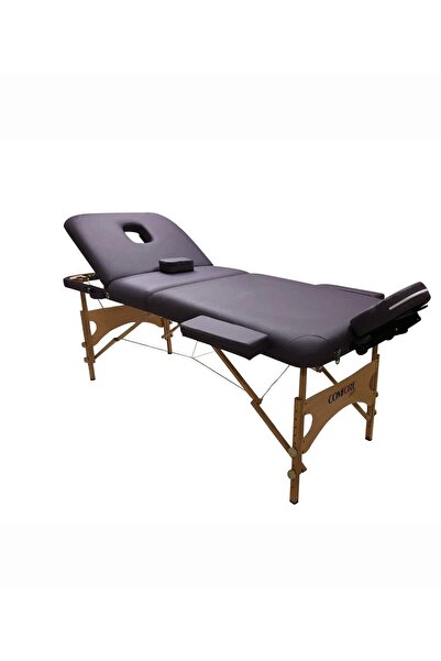 Comfort Plus Çanta Tipi Ahşap Masaj Masası Katlanır Siyah