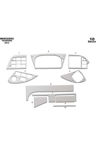 meriç cockpit design ميريتش ®   مرسيدس توريزمو توربيدو امامي مطلي الومنيوم 10...
