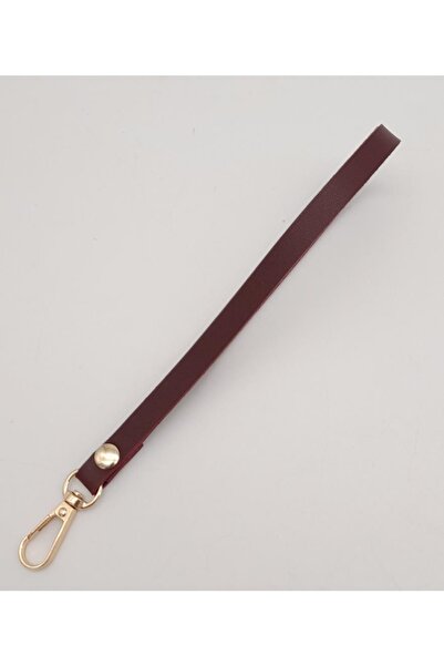 angel çanta aksesuar Ince Tek Kat Suni Deri Bordo Elcik Light Gold Metal