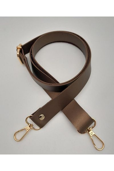 angel çanta aksesuar Faux Leather Adjustable Bag Handle 120x2.4 Cm Copper Light Gold Metal