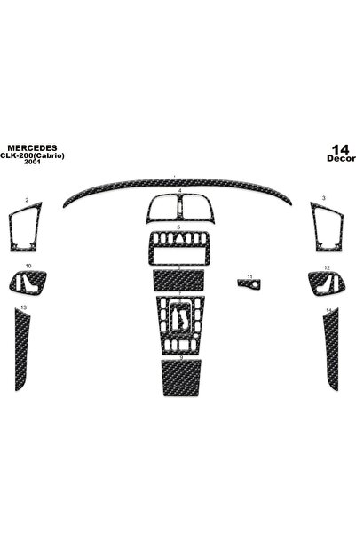 meriç cockpit design ميريتش ®   مرسيدس Clk كابريو أمامي توربيدو مطلي بالكربون...