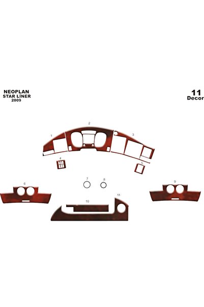 meriç cockpit design ميريتش ®   نيوبلان ستار لاين تنجيد أمامي ماهوجني 11 قطعة...
