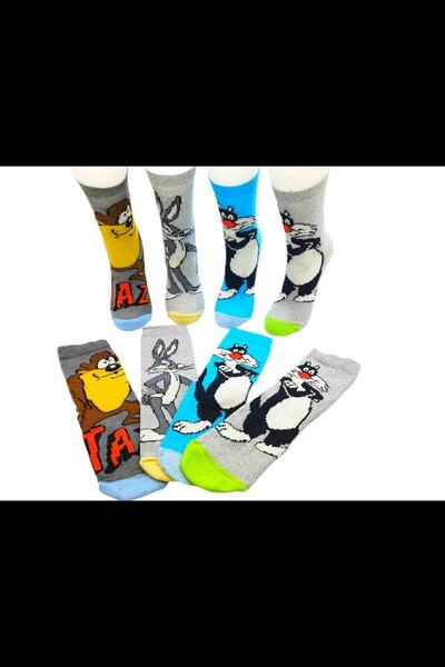 Black Arden Socks Erkek Renkli Çorap 4'li Pamuklu Rahat Günlük Black Arden Socks