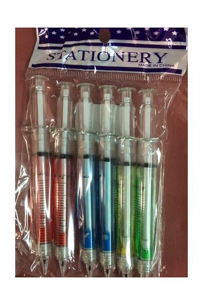 ERTAN Syringe Versatil Tip Pen Pack of 6 Three Colors (0.7) Three Colors