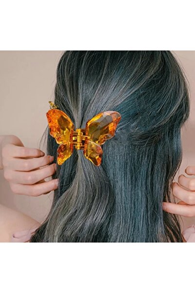 Monalisa Kadın Şeffaf Ekay Kelebek Toka