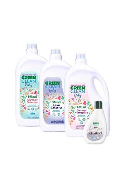 Green Clean Baby Şampuan Leke Çıkarıcı Çamaşır Yumuşatıcı ve Deterjanı