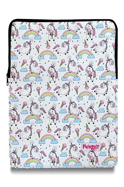 Perissy 15.6' Inch Vegan Leather Unicorn Pattern Laptop MacBook Notebook Bag / Case