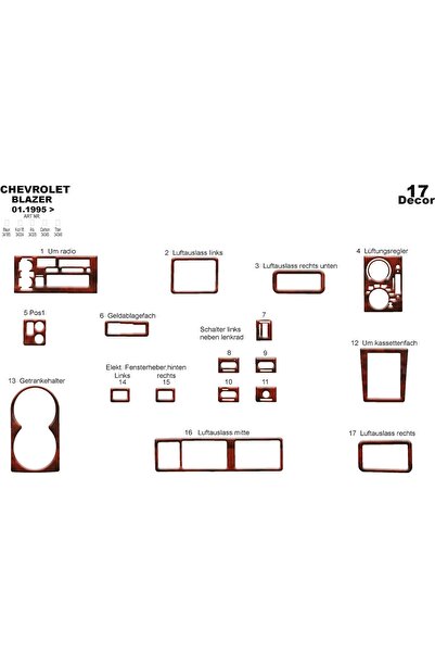 meriç cockpit design ميريتش ®   شيفروليه بليزر توربيدو أمامي مطلي ماهوجني 17 ...
