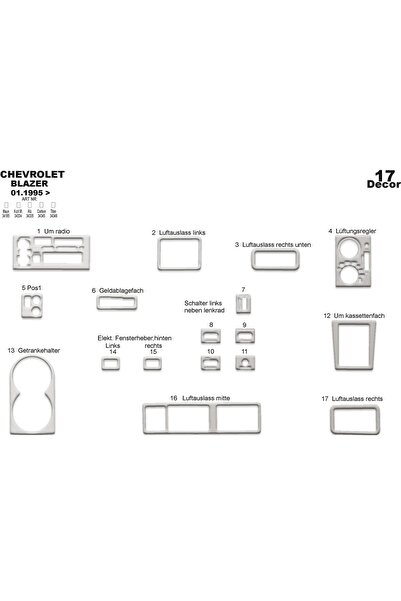 meriç cockpit design ميريتش ®   شيفروليه بليزر تراك أمامي مطلي ألومنيوم 17 قط...