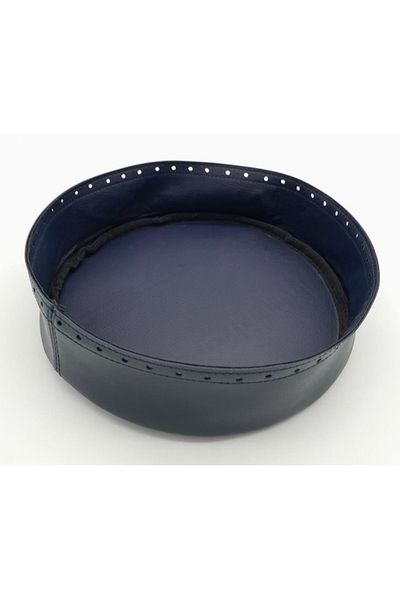 angel çanta aksesuar Μπλε Navy Faux Leather 22 cm Στρογγυλή Ψηλή Τσάντα Βάση Ανοιχτό Χρυσό Μεταλλικό