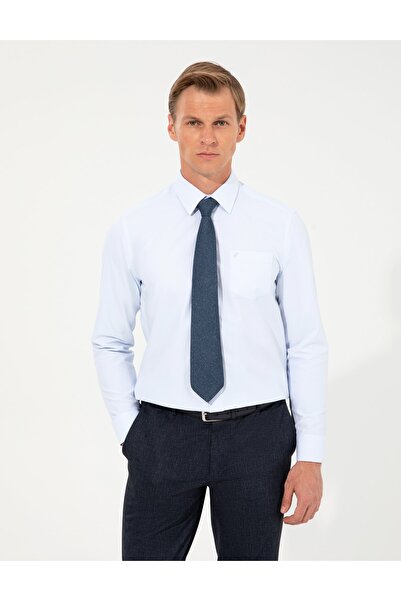 Pierre Cardin Woven Light Blue Regular Shirt with Pockets