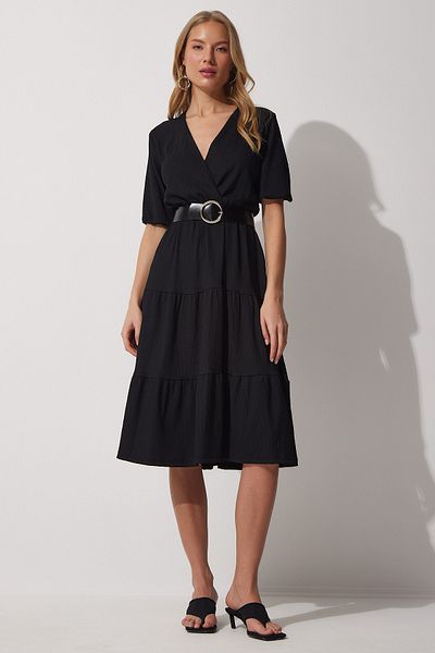 Happiness İstanbul Kleid - Schwarz - A-Linie