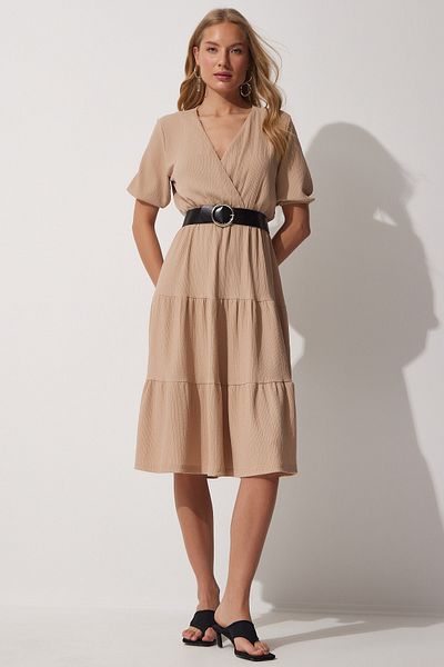 Happiness İstanbul Kleid - Braun - A-Linie