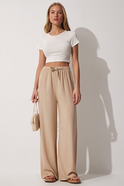 Happiness İstanbul Hose - Beige - Wide Leg