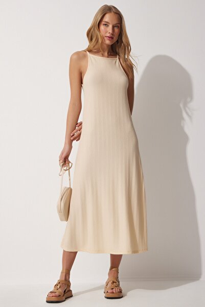Happiness İstanbul Dress - Beige - A-line