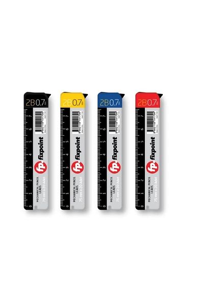 FixPoint P-1794 0.7 2b قلم رصاص 75 مم مع حاكم علبة 24 قطعة