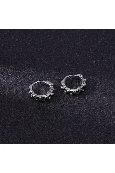 Viking Special Design Modern Design Snap Ring 316l Steel Men's Earring