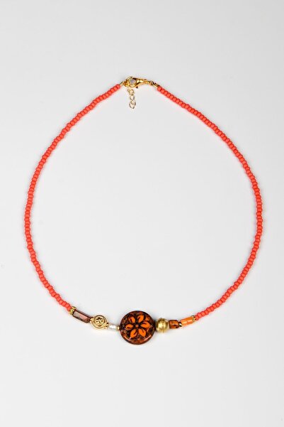 Lila Rosa قلادة عرقية أصلية - كريستال تشيكي