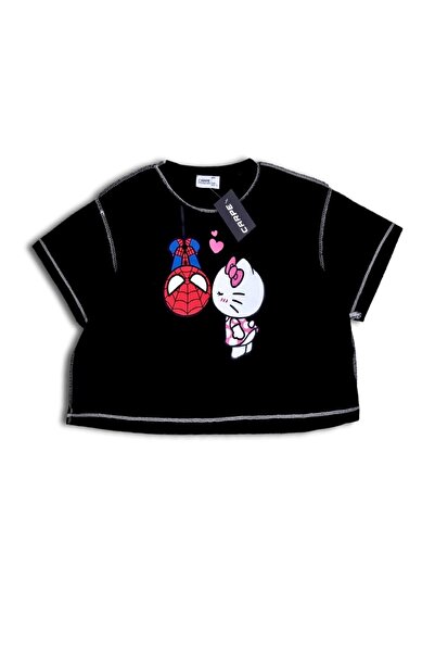 Carpe Cat And Spider Love T-shirt Crop