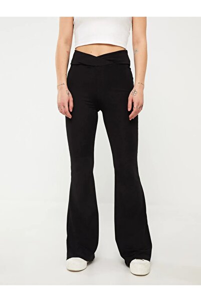 LC Waikiki Beli Lastikli Düz Ispanyol Paça Kadın Tayt Pantolon