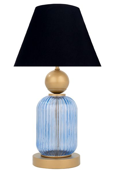 MINIMAL ETICARET VE BILGI TEKNOLOJILERI Lotus Royal Blue Cone Glass Lampshade