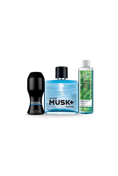 AVON Musk Marine 75 Ml Erkek Parfüm Ve Bakım Seti