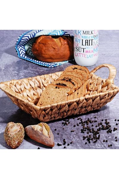 Asey Home Luxury Woven Wicker Rectangular Bread Basket