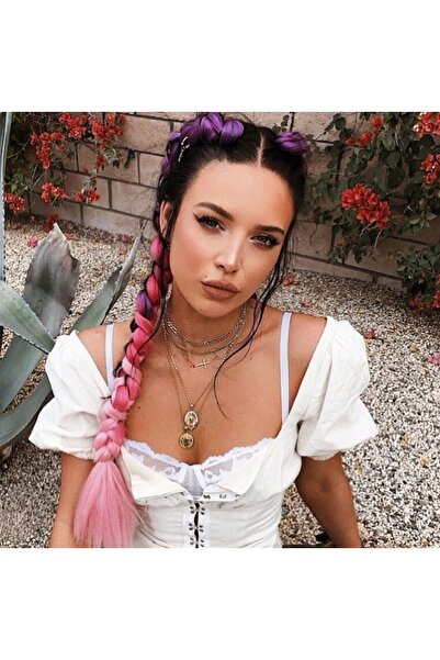 AKOLİFE Împletitură africană tip Box Braid, Ombre mixt, în trei tonuri de cul...