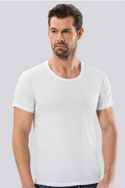 Anıt 10 Pieces, (Economy Pack) Large Size Combed Cotton Crew Neck Men's Undershirt 100% Cotton (combed cotton) White