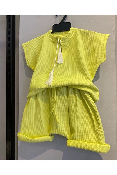bohemiankids baby wear New Yellow Shorts Set