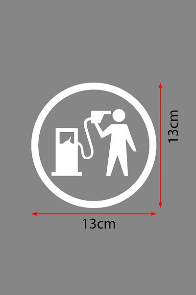 MIGNATIS 13 X 13 Cm Autocolant Rezervor Benzină Autocolant Auto Auto Rezervor Combustibil Negru