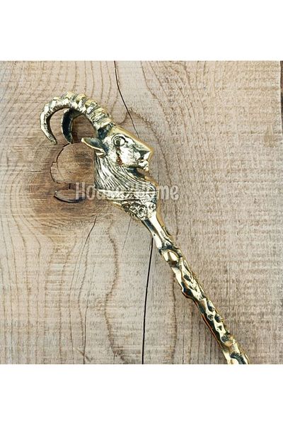 HOUSE2HOME Handmade Brass Mountain Goat Kerata 61cm