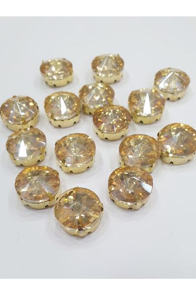 CRYSTALSHOP Πέτρα σε χρυσή θήκη 14mm - 50AD