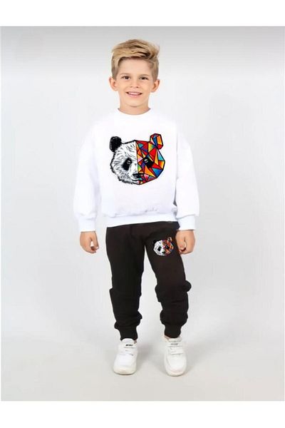 Serays moda Panda Printed Girls' Tracksuit Set
