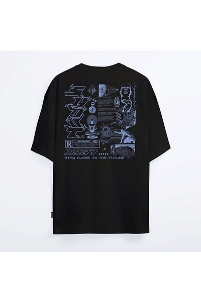 Shout Υπερμεγέθη μπλουζάκι Stay Close To The Future Unisex
