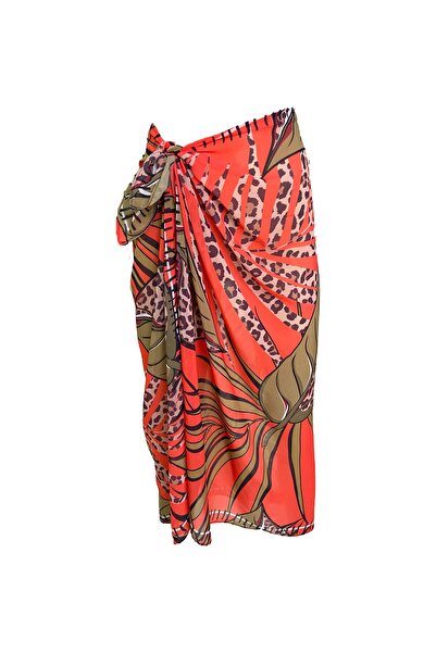 Bolder Emily Orange Leo Silk Chiffon Pareo