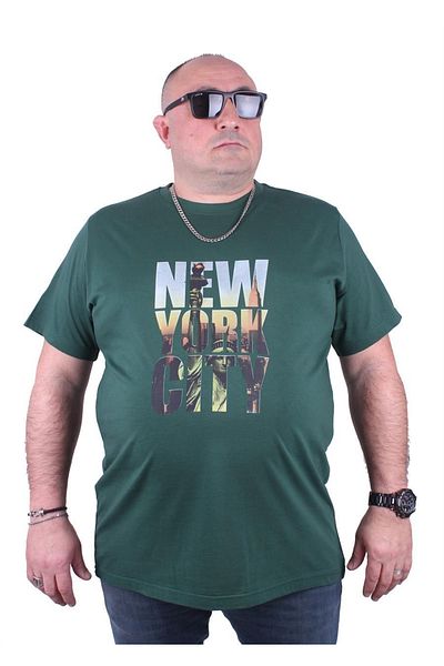 MocGrande Μπλουζάκι με λαιμόκοψη σε μεγάλο μέγεθος New York City 23125 Khaki