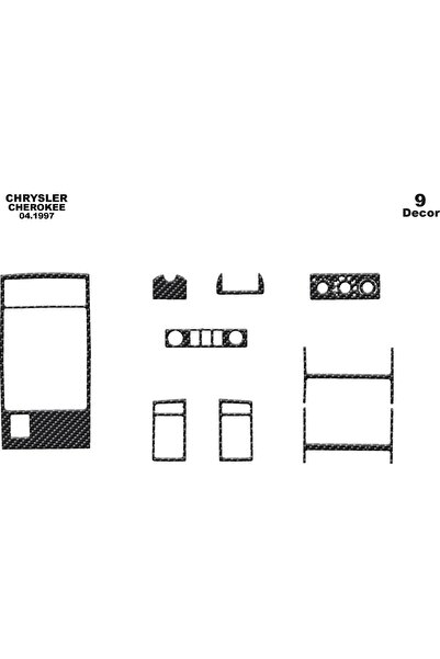 meriç cockpit design ميريتش ®   كرايسلر شيروكي توربيدو أمامي مطلي أسود لامع 9...