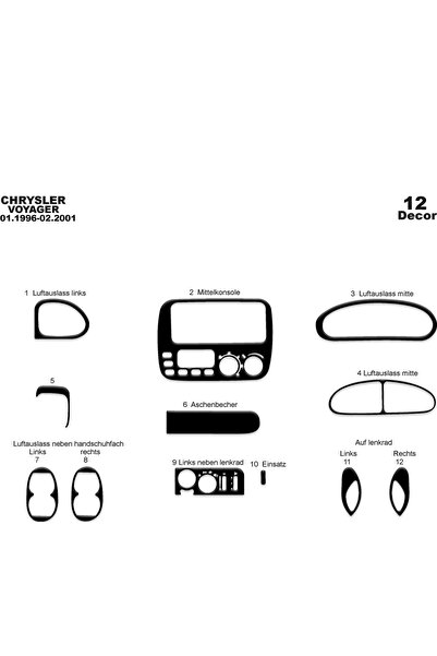 meriç cockpit design ميريتش ®   كرايسلر فوييجر تراك أمامي مطلي باللون الأسود ...