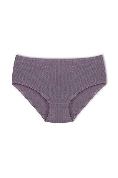 HNX Chiloți din bumbac cu nervuri din 2 bucăți pentru femei de mărime mare