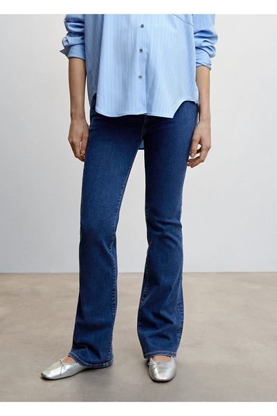 MANGO Woman Jean albastru închis