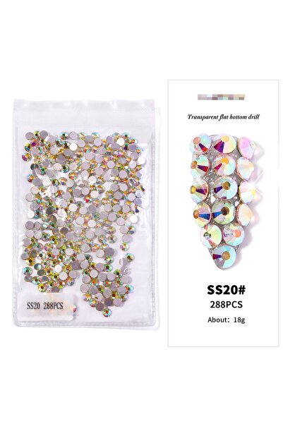 Beauty Box 1 Poşet Rhinestone Diamond Nail Art Tırnak Süsleme Taşları Nail Je...