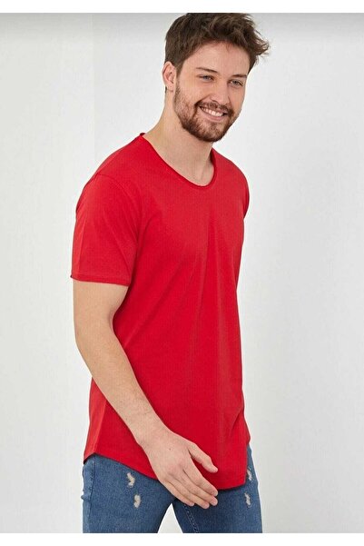 THE ONE Tricou de bază cu guler oval pentru bărbați