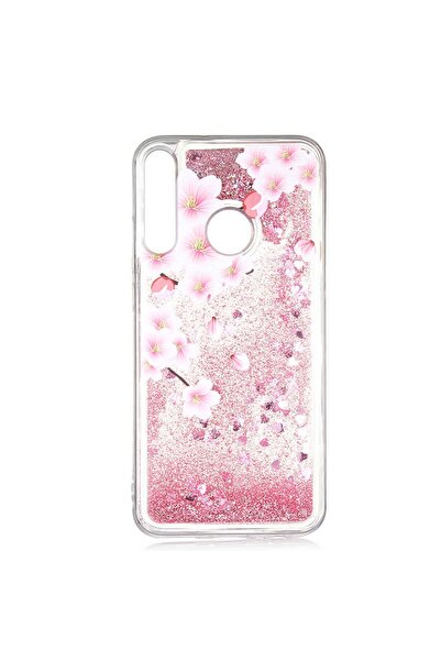 ZM STORE Huawei P40 Lite E Kılıf Akışkan Sıvılı Renkli Simli Desenli Marshmel...