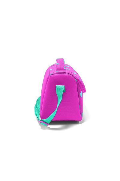 Coral High Kids Neon Pink Water Green Heart Patterned Thermo Lunchbox 11806
