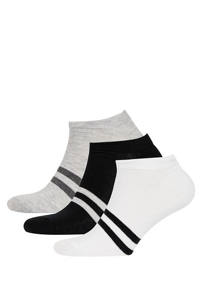 DeFacto Men's 3-pack Cotton Booties Socks