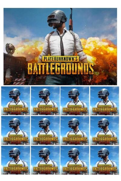 hediyehobihersey Pubg Resimli Pasta Ve Kurabiye Şeker Kağıdı, Yenilebilir Baskı