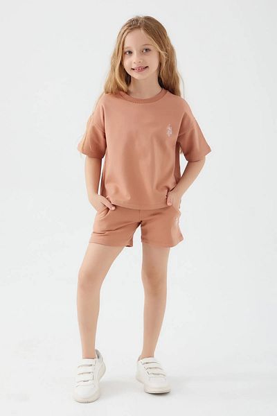 U.S. Polo Assn. Base. Polo Assn 1443 Plain Open Naive Girl's Shorts Set