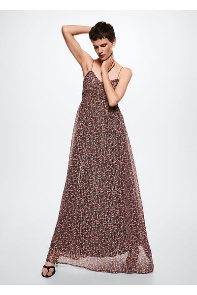 MANGO Woman Rochie Floral Lurex